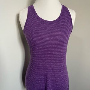 Tek Gear DryTek Women's Small Purple Striped Scoop Neck Tank Top Racerback